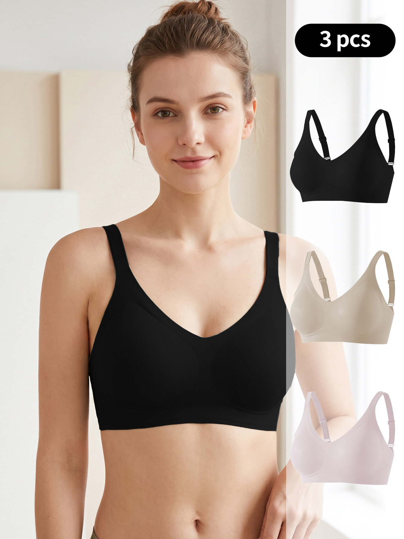Wirefree Bra Comfort - Комплект из 3 предметов: женский бесшовный